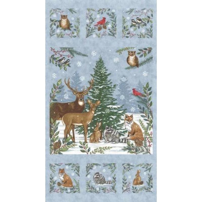 Woodland Winter Sky Blue 24" Panel-Moda Fabrics-My Favorite Quilt Store