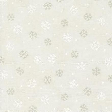 Woodland Winter Snowy White Snowflake Dot Toss Fabric
