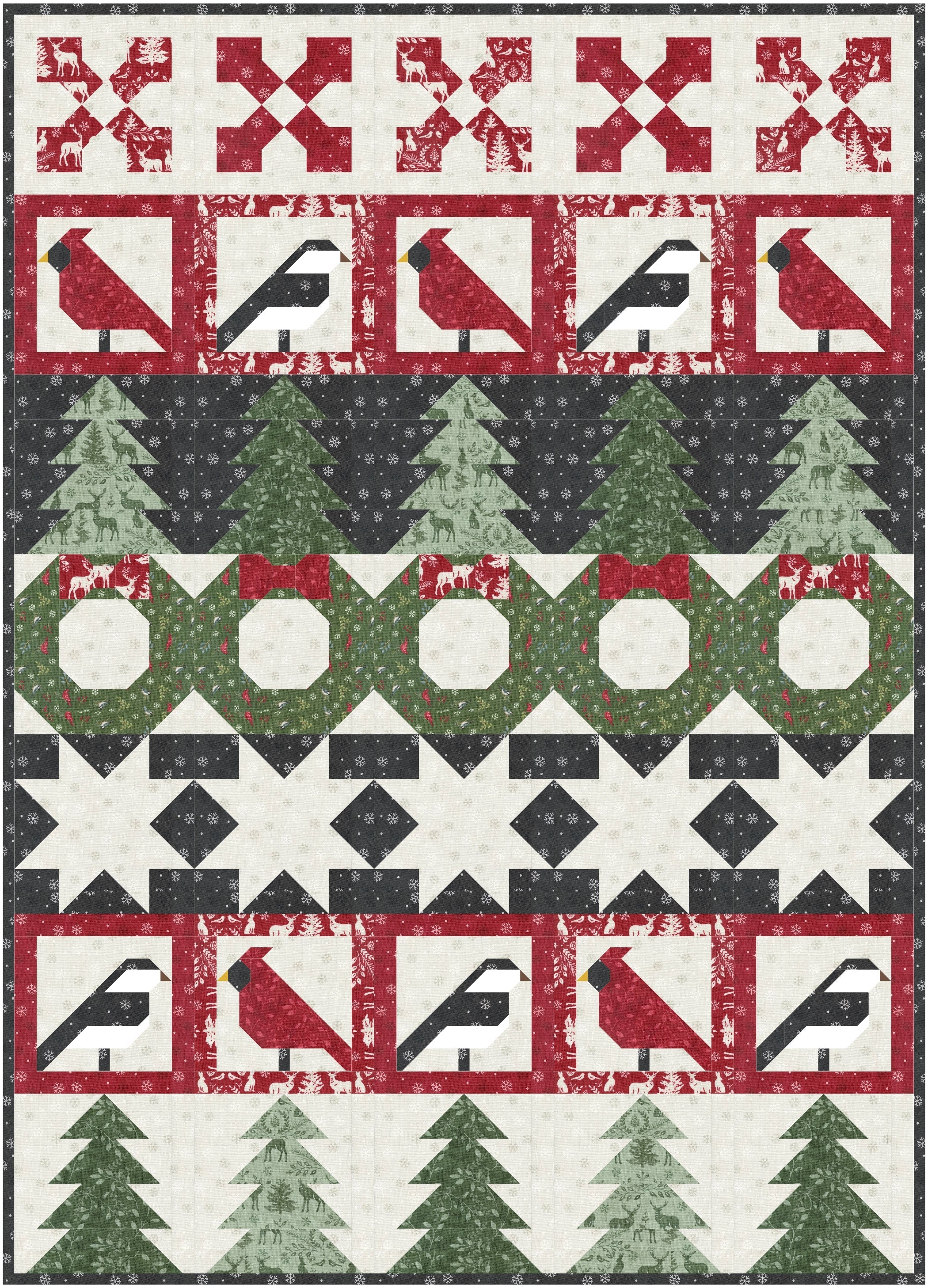 Woodland Winter Woodland Birds Quilt Kit-Moda Fabrics-My Favorite Quilt Store