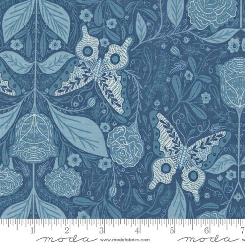 Woodland Wonder Dusk Vintage Butterfly Florals Fabric-Moda Fabrics-My Favorite Quilt Store