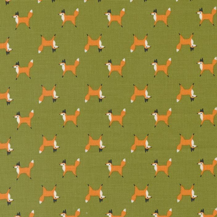 Woodland Wonder Fern Fox Trot Fabric