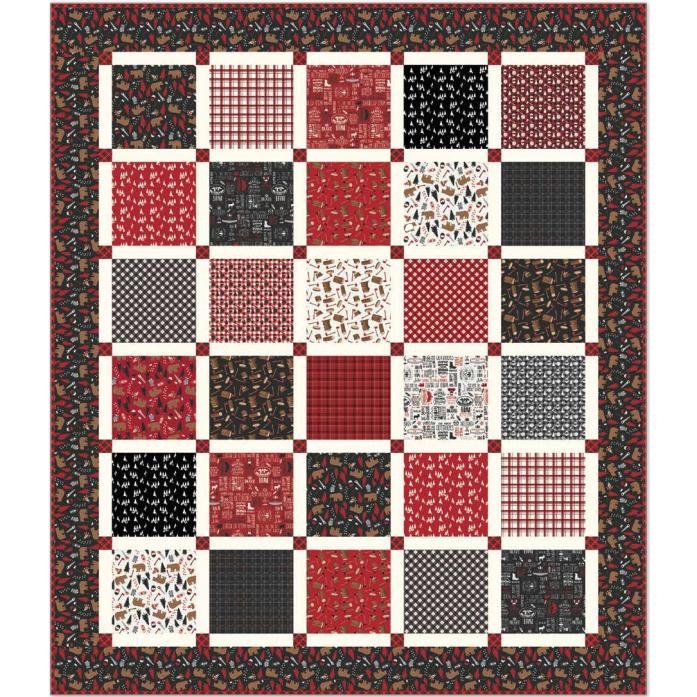 Woodsman All Squared Up Quilt Kit-Riley Blake Fabrics-My Favorite Quilt Store