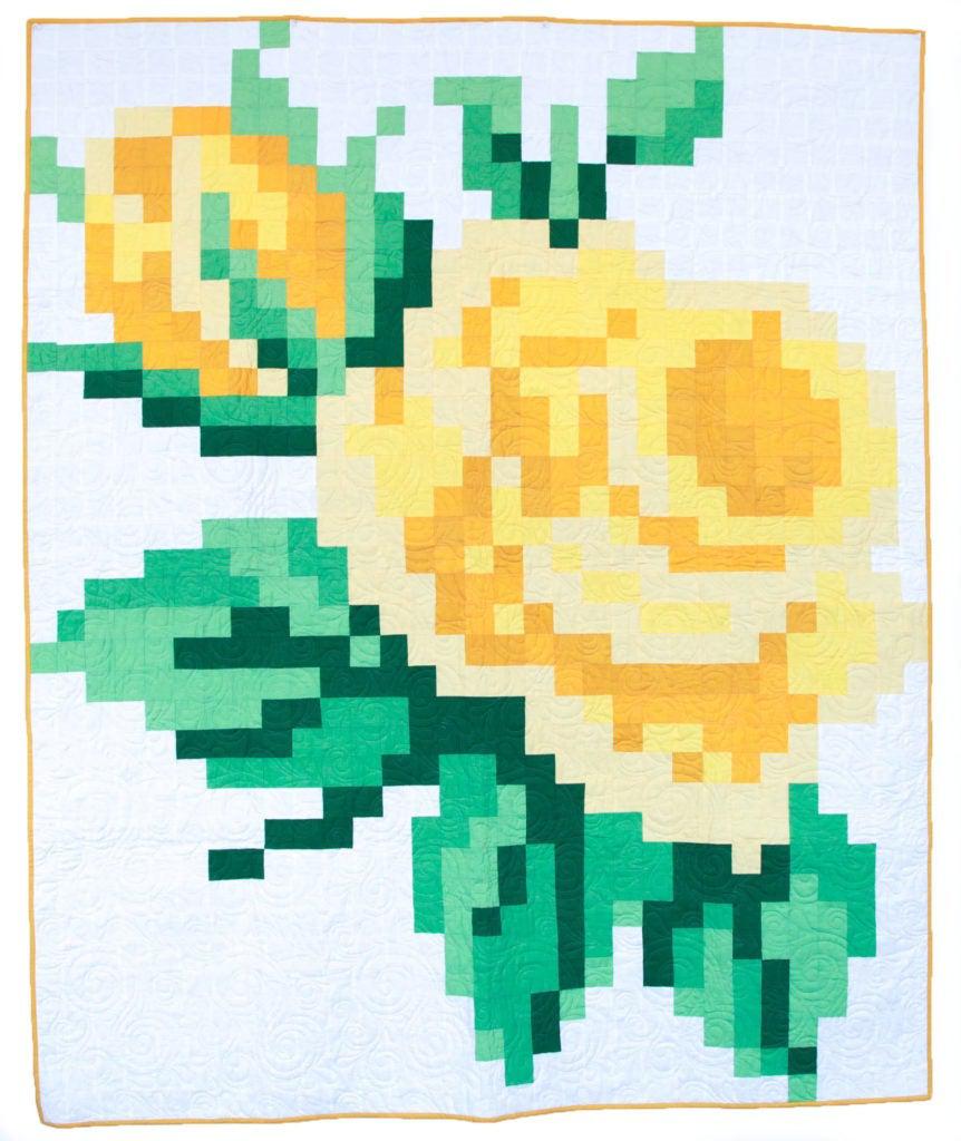 Yellow Rose of Texas Pixelated Quilt Pattern - Free Digital Download-Riley Blake Fabrics-My Favorite Quilt Store