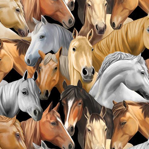 Yellowstone Multi Packed Horses Fabric