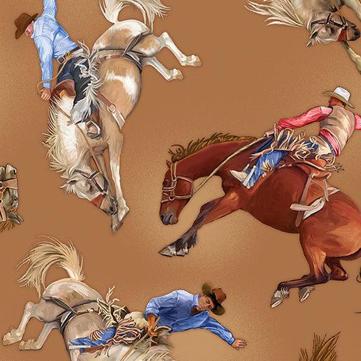 Yellowstone Rodeo Light Brown Fabric