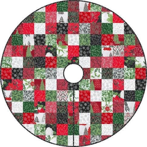 Yuletide Tree Skirt Pattern - Free Pattern Download-Robert Kaufman-My Favorite Quilt Store