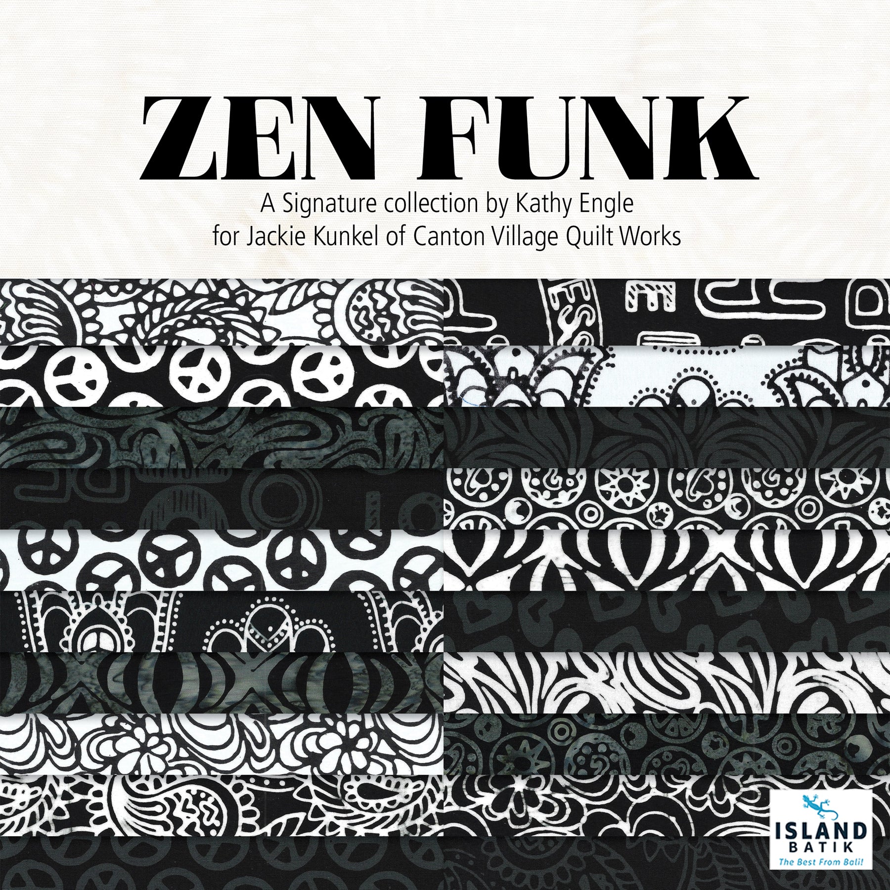 Zen Funk Batik 10" Island Stack-Island Batik-My Favorite Quilt Store
