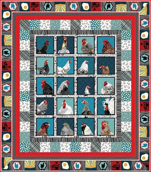 Zooming Chickens Quilt Pattern - Free Digital Download-Studio e Fabrics-My Favorite Quilt Store