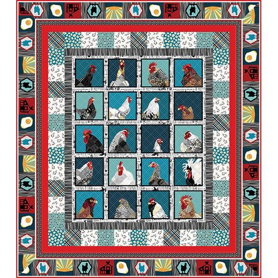 Zooming Chickens Quilt Pattern - Free Digital Download-Studio e Fabrics-My Favorite Quilt Store