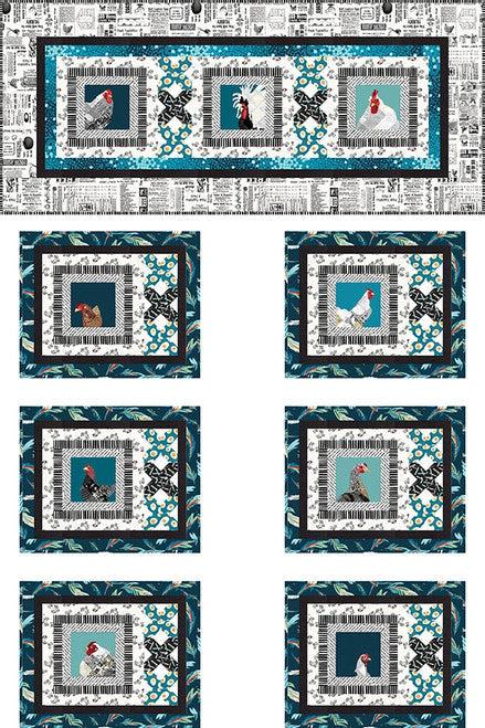 Zooming Chickens Table Set - Free Digital Download-Studio e Fabrics-My Favorite Quilt Store