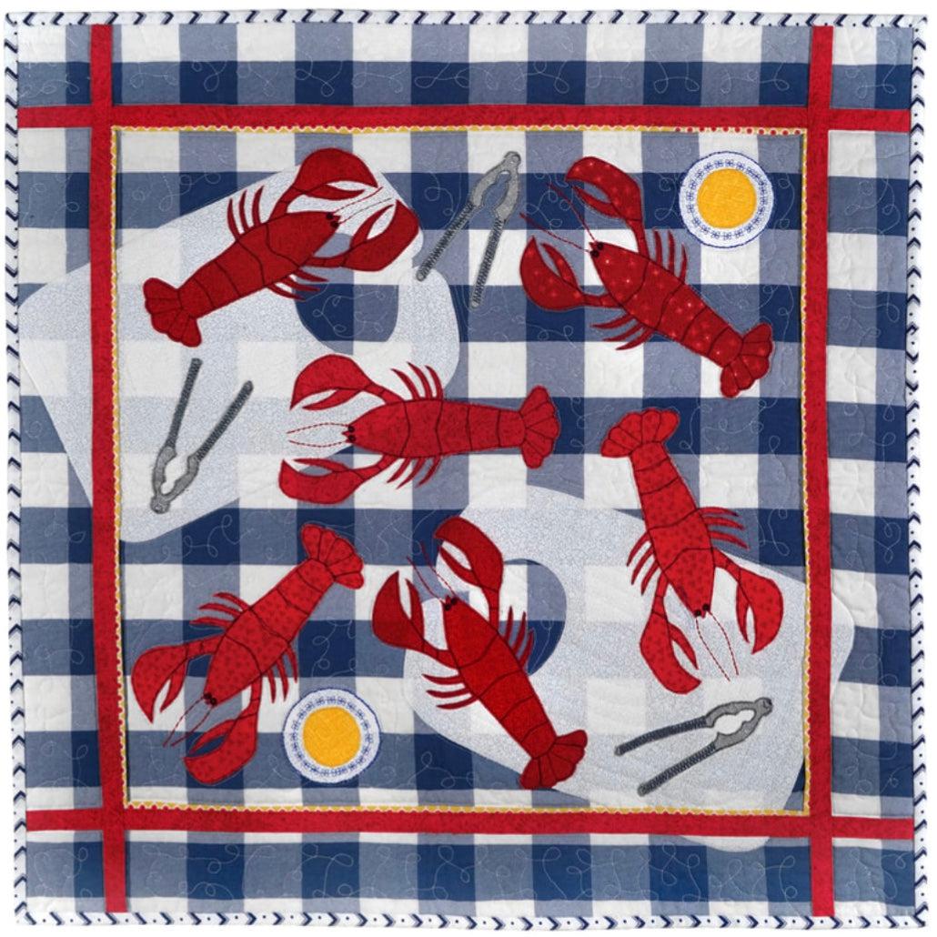 6 Red Lobsters Quilt Pattern