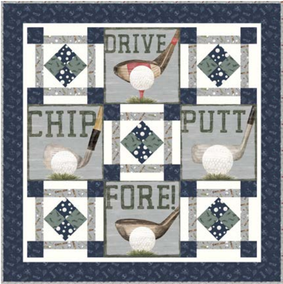 A Day at the Course Quilt - Free Pattern Download-Riley Blake Fabrics-My Favorite Quilt Store