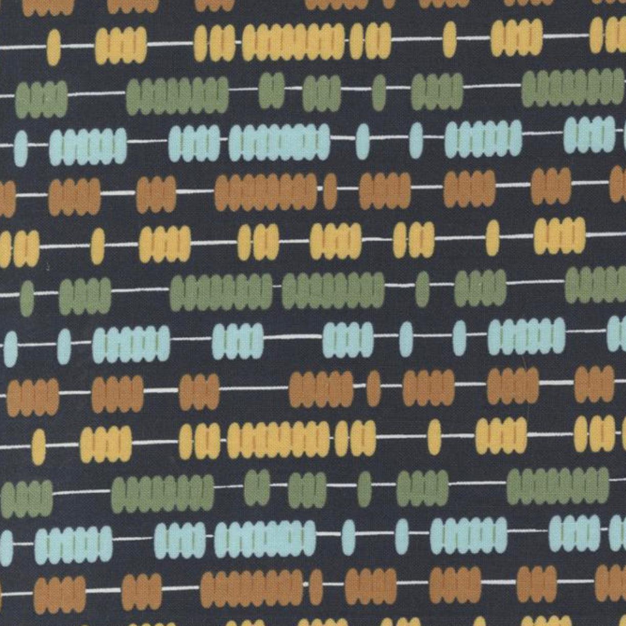 ABC XYZ Black Abacus Fabric