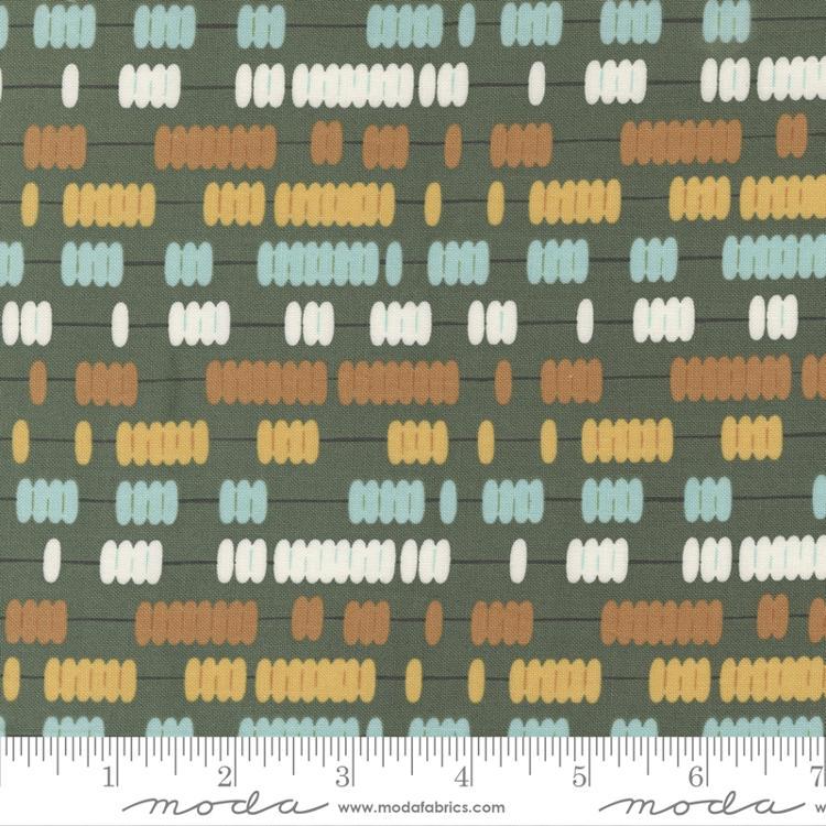 ABC XYZ Dark Green Abacus Fabric-Moda Fabrics-My Favorite Quilt Store