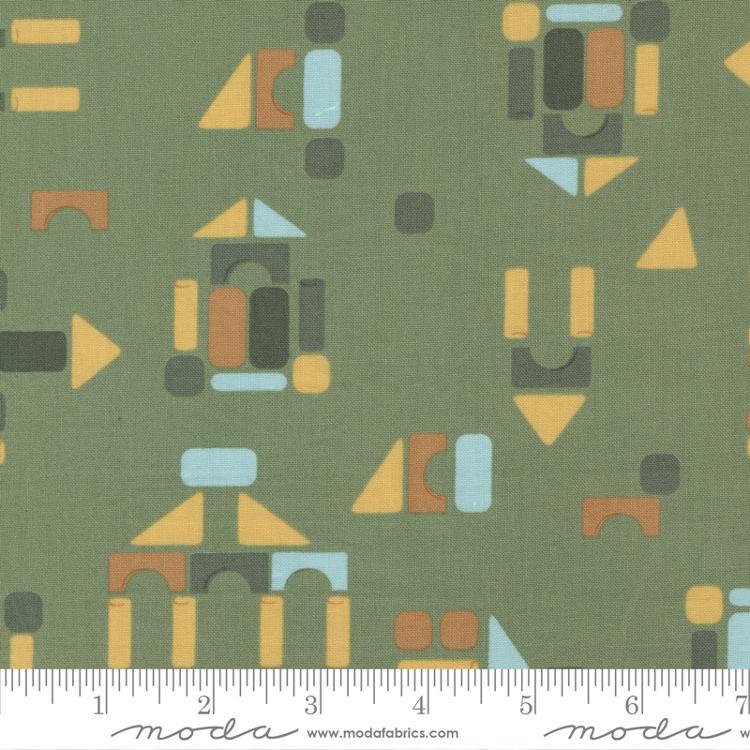 ABC XYZ Green Wood Blocks Fabric-Moda Fabrics-My Favorite Quilt Store