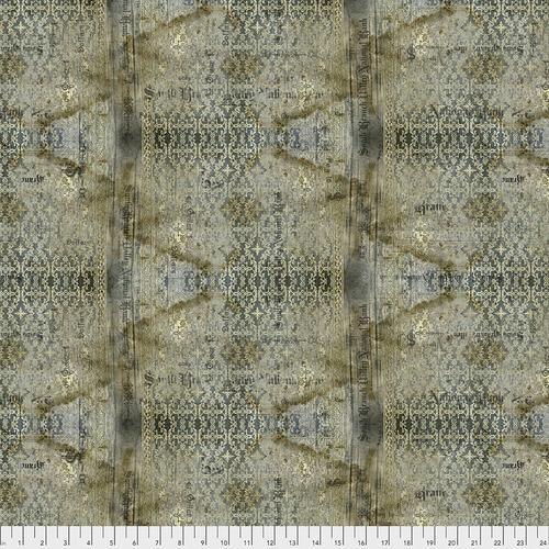 Abandoned Neutral Stained Damask Fabric-Free Spirit Fabrics-My Favorite Quilt Store