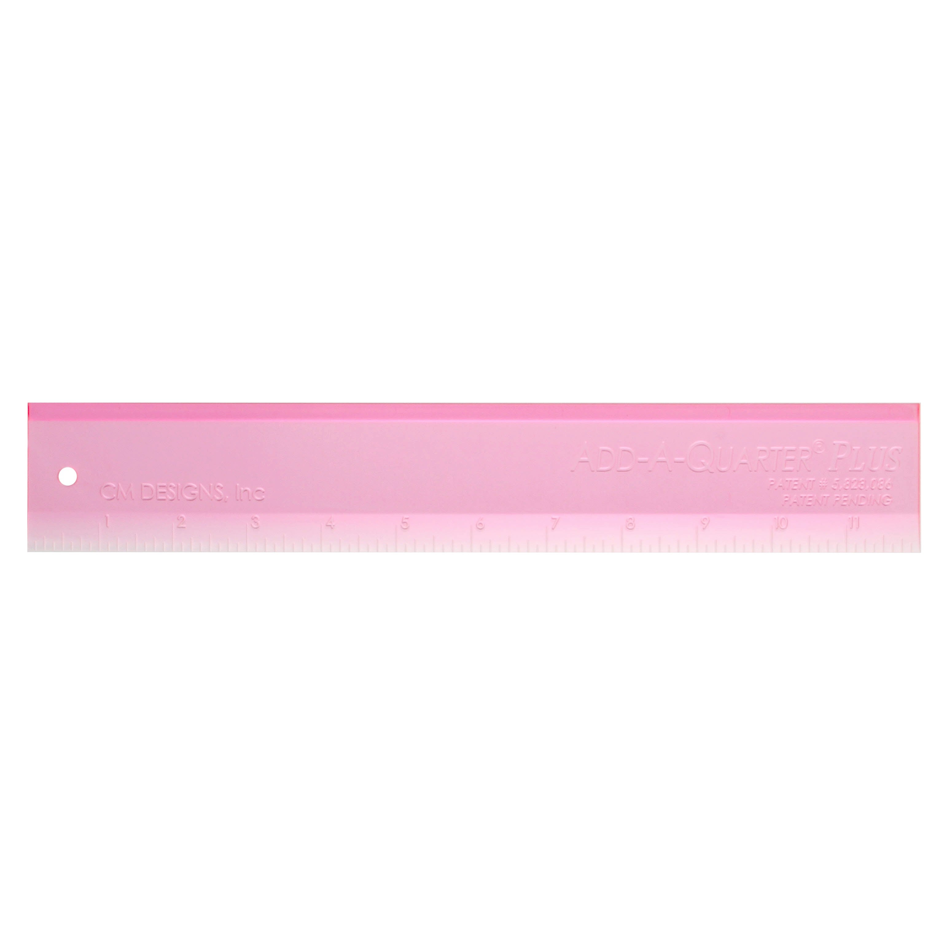 Add A-Quarter Ruler 12in Plus Pink-Add A Quarter-My Favorite Quilt Store