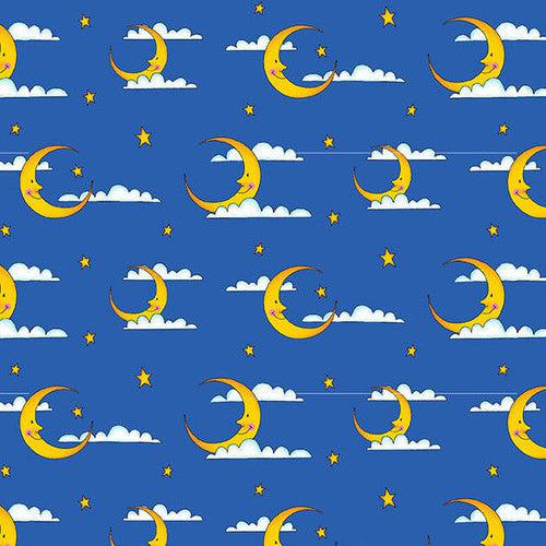 Alpha Babies Royal Moons & Clouds Fabric-Henry Glass Fabrics-My Favorite Quilt Store