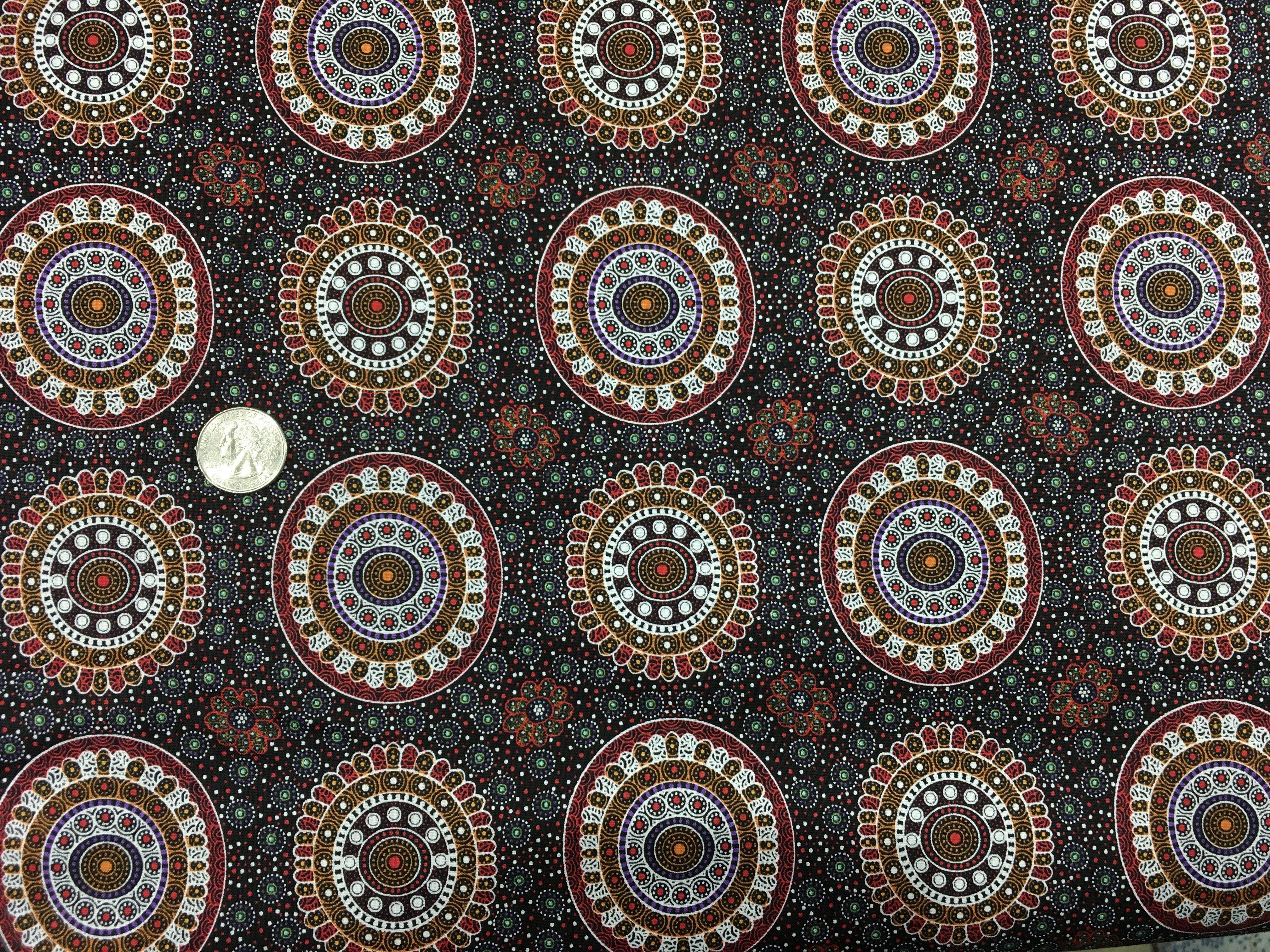 Alura Seed Dreaming Red Aboriginal Fabric-M & S Textiles Australia-My Favorite Quilt Store