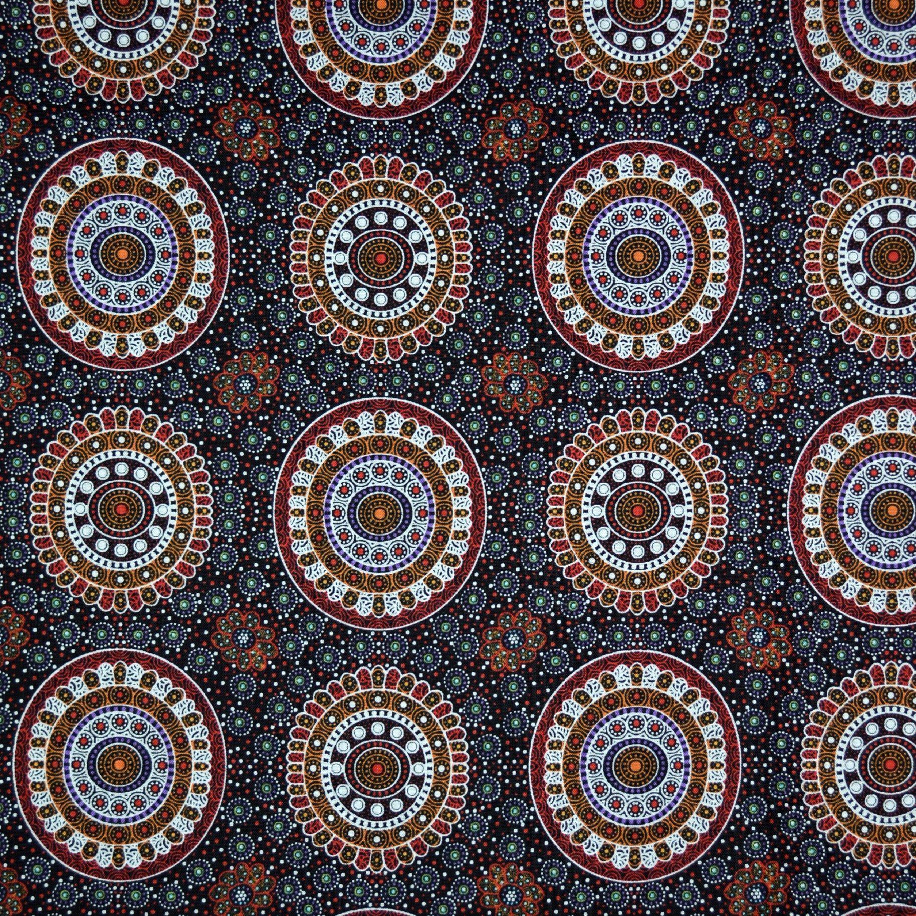 Alura Seed Dreaming Red Aboriginal Fabric-M & S Textiles Australia-My Favorite Quilt Store