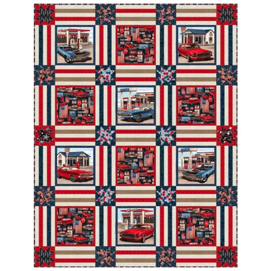 American Muscle Quilt Pattern - Free Digital Download-Studio e Fabrics-My Favorite Quilt Store