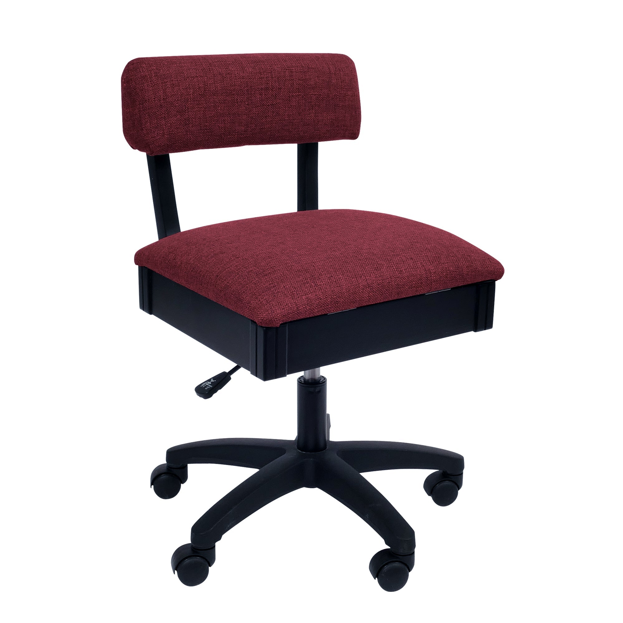 Arrow Height Adjustable Hydraulic Sewing Chair - Crown Ruby - Arrow Classic  Sewing Furniture