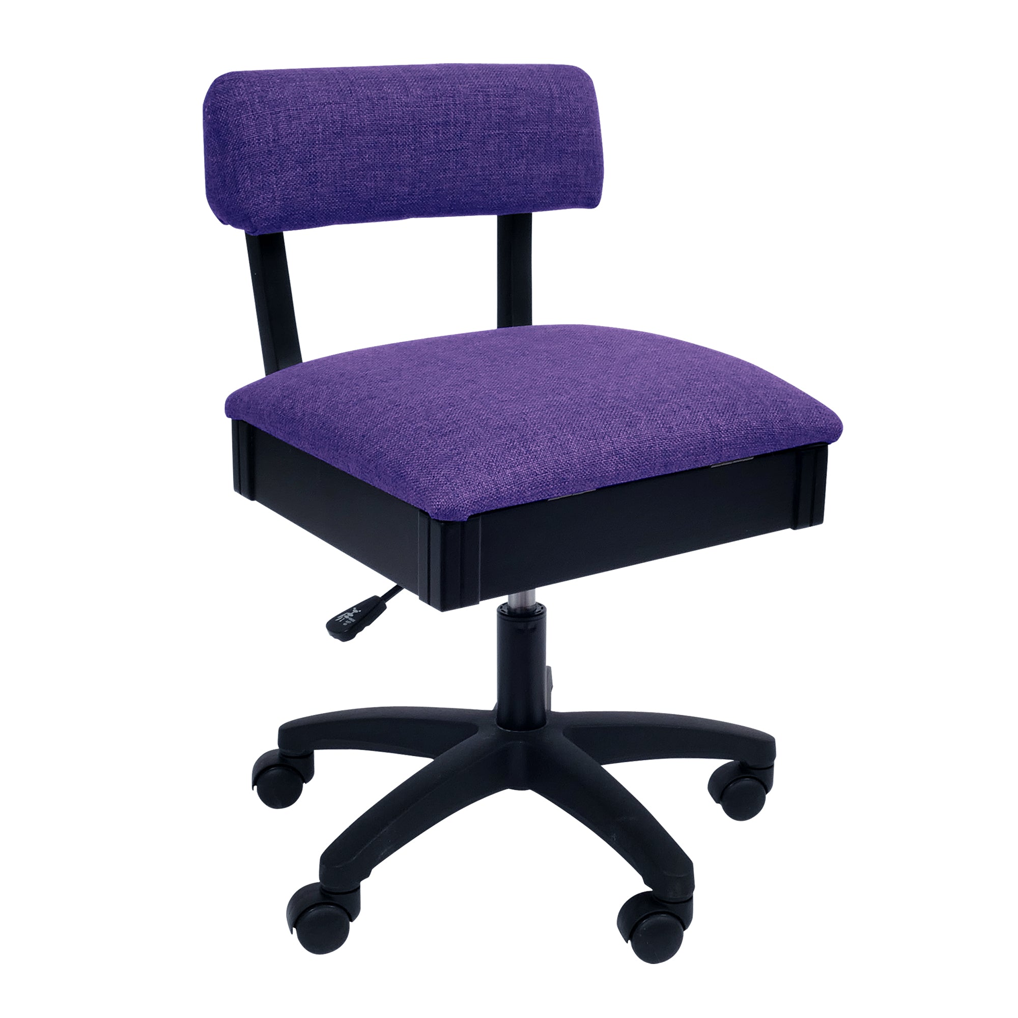 Arrow Height Adjustable Hydraulic Sewing Chair - Royal Purple