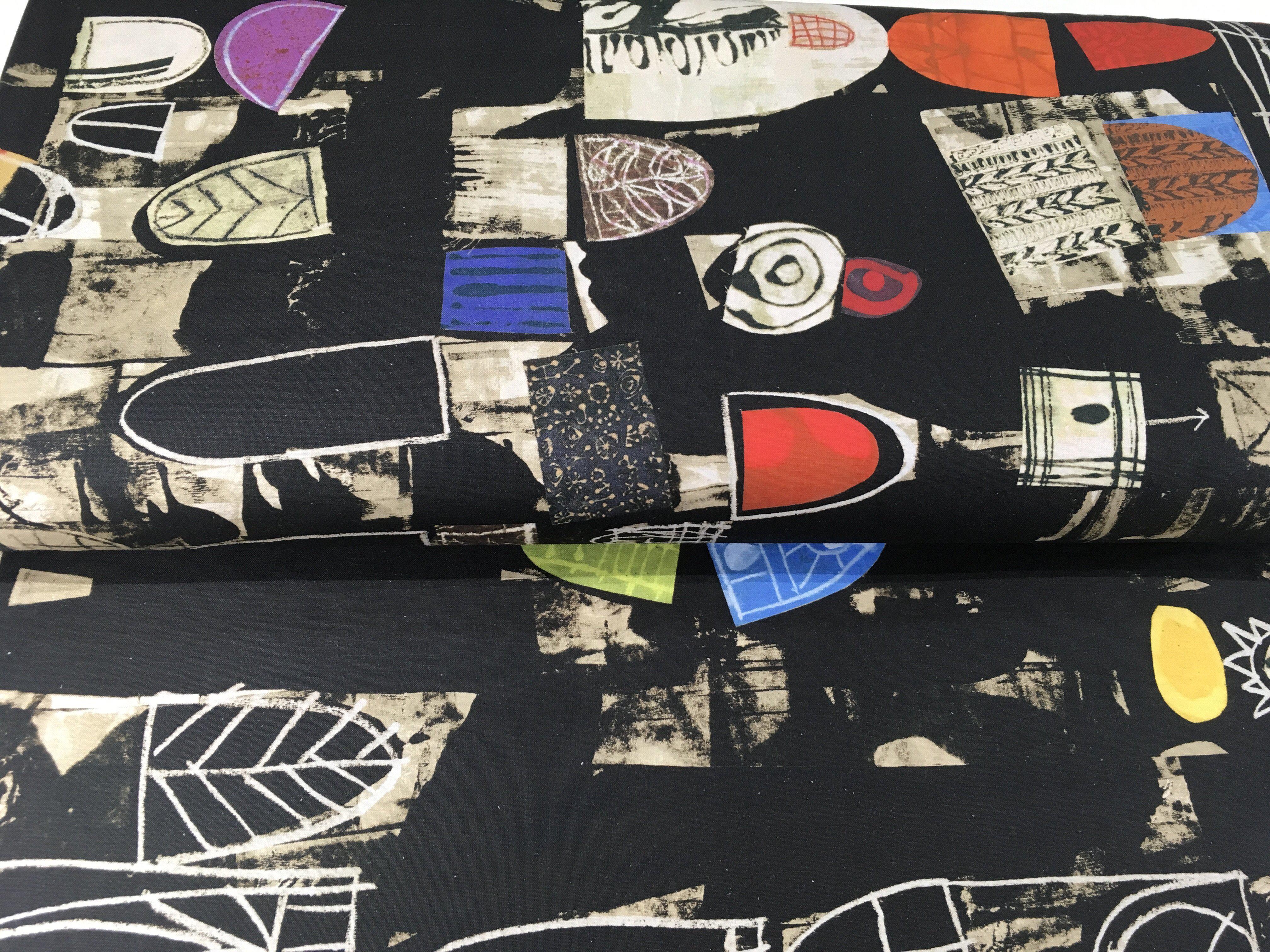 Art History 101 Black Panel 23" x 42"-Windham Fabrics-My Favorite Quilt Store