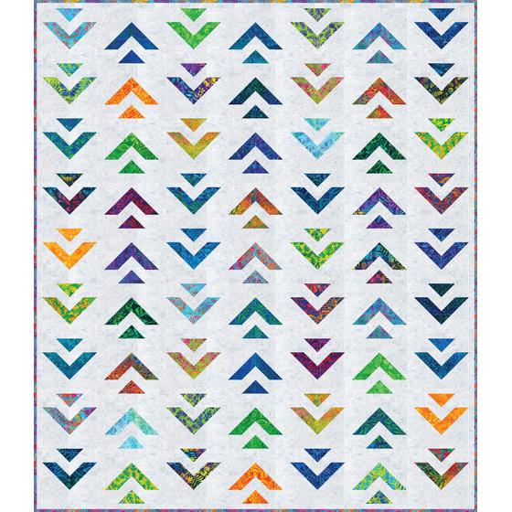 Artisan Batiks Totally Tropical Pointed Quilt Kit-Robert Kaufman-My Favorite Quilt Store