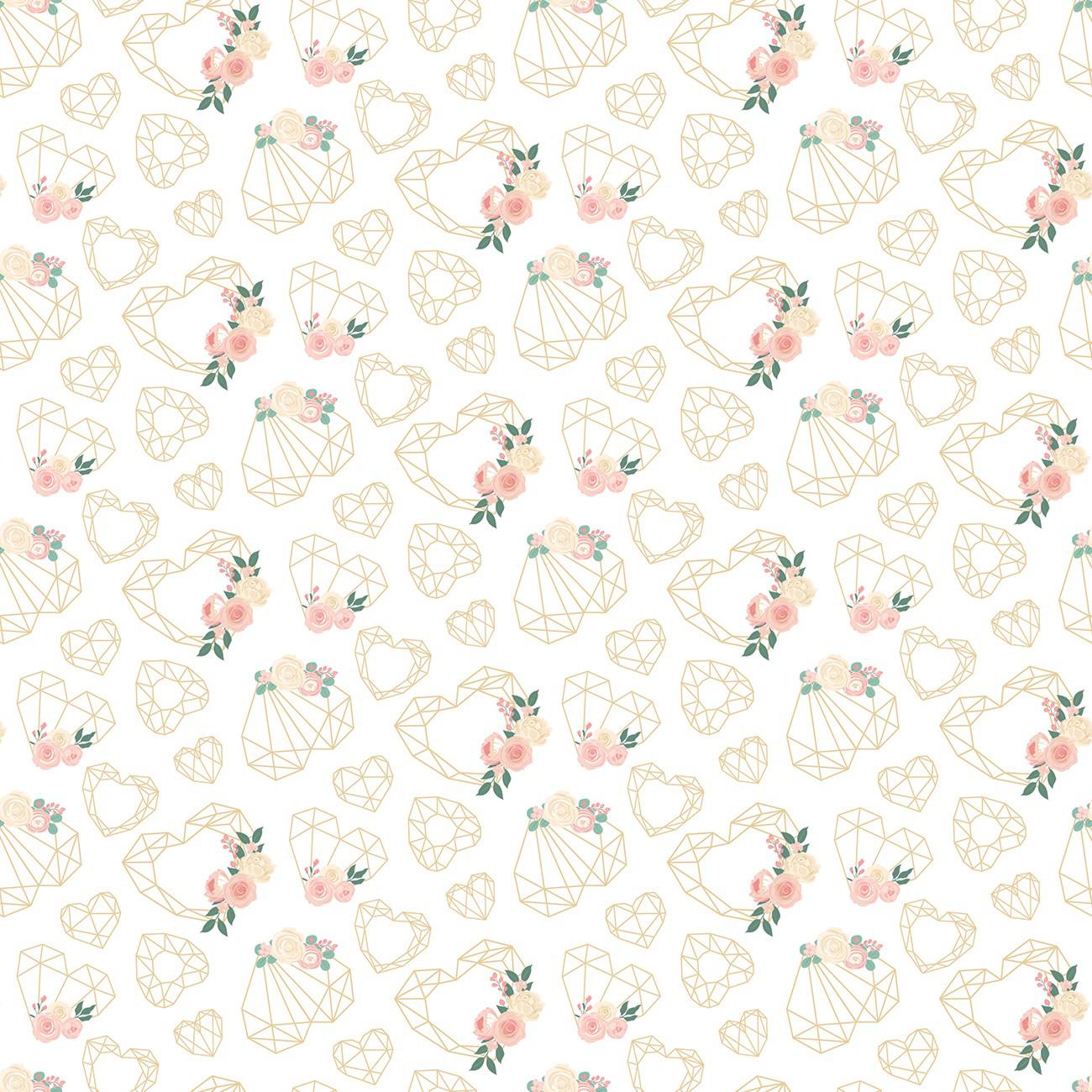 At First Sight Hearts Cream Sparkle Fabric-Riley Blake Fabrics-My Favorite Quilt Store