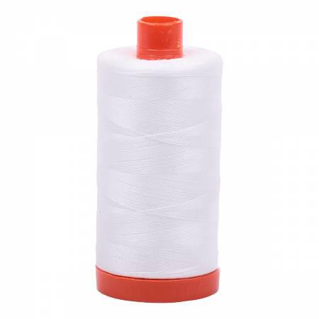 Aurifil 50wt Natural White 100% Cotton Mako Thread