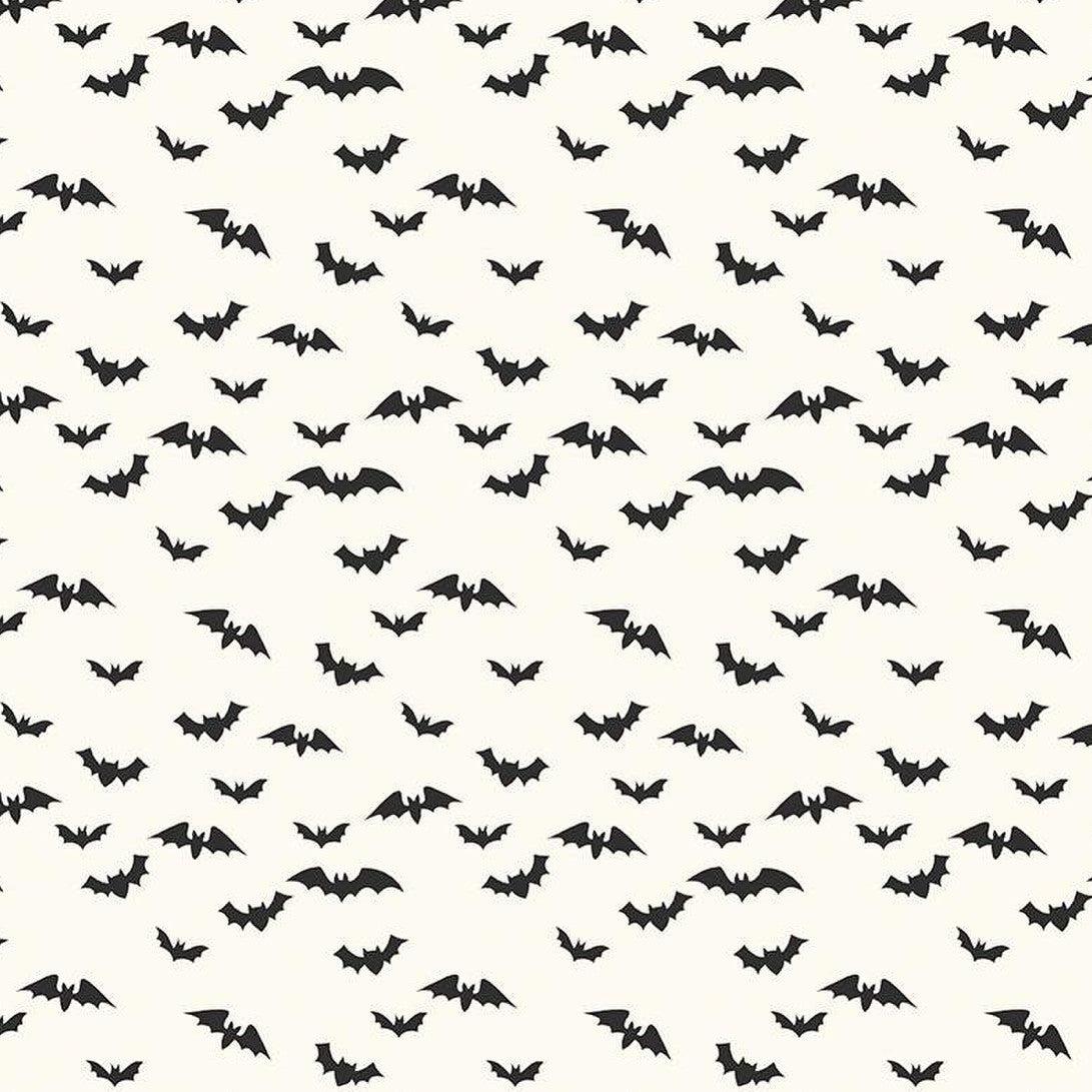 Bad To The Bone White Bats Fabric-Riley Blake Fabrics-My Favorite Quilt Store