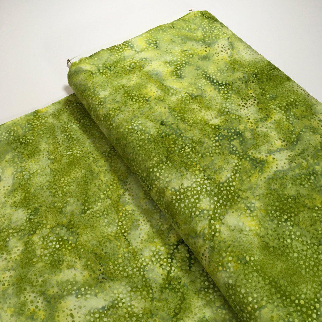 Bali Green Tea Batik Fabric-Hoffman Fabrics-My Favorite Quilt Store