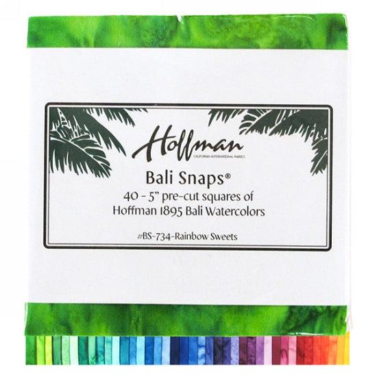 Bali Snaps Rainbow Sweets Watercolor 5" charm pack