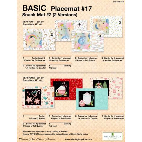 Basic Place Mat 17 -Snack Mat #2 - Free Digital Download