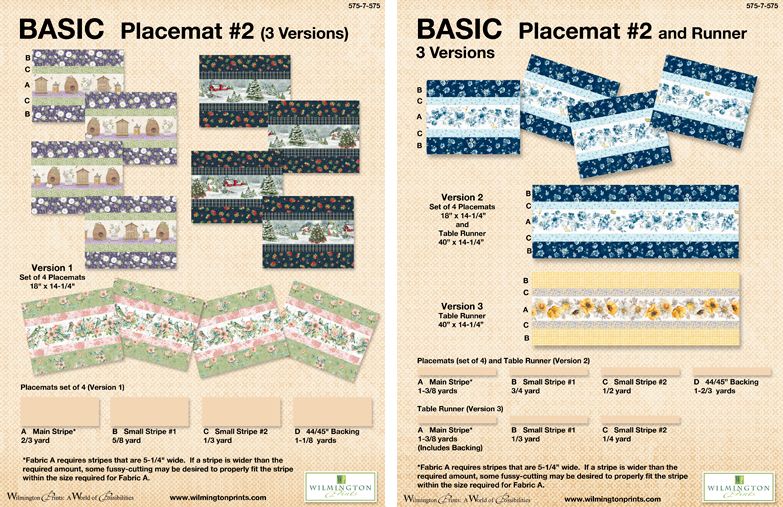 Basic Place Mat and Runner 2 Pattern - Free Digital Download-Wilmington Prints-My Favorite Quilt Store