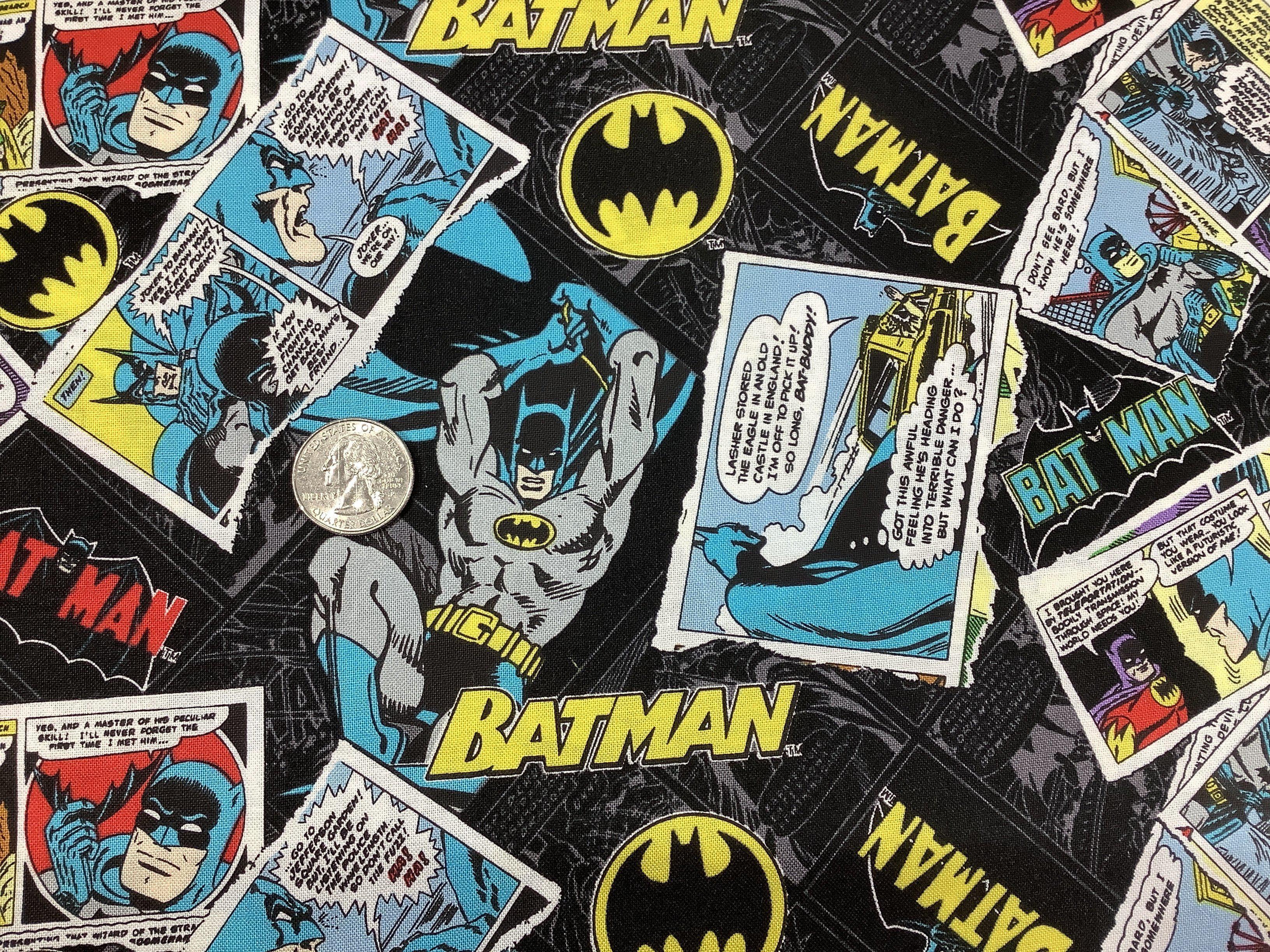 Batman 80th Anniversary Collage Fabric - Camelot Fabrics | My Favorite  Quilt Store