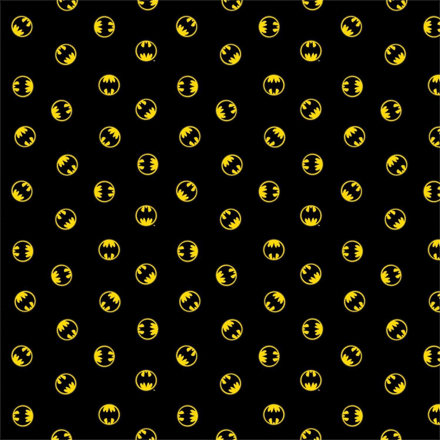 Batman Logo on Black Fabric - Camelot Fabrics | My Favorite Quilt Store