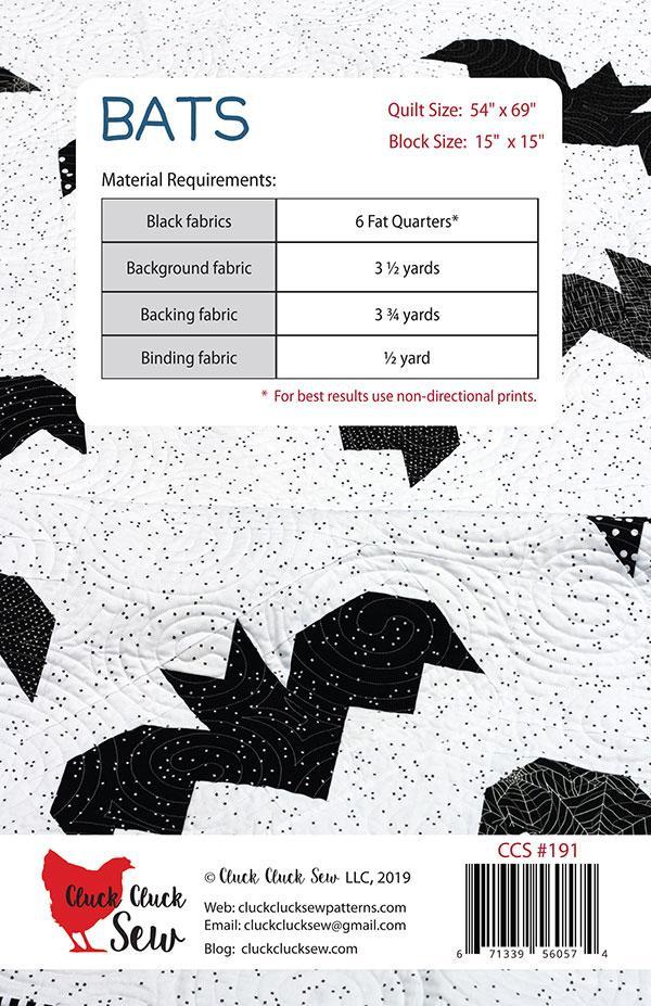 Bats Pattern-Cluck Cluck Sew-My Favorite Quilt Store