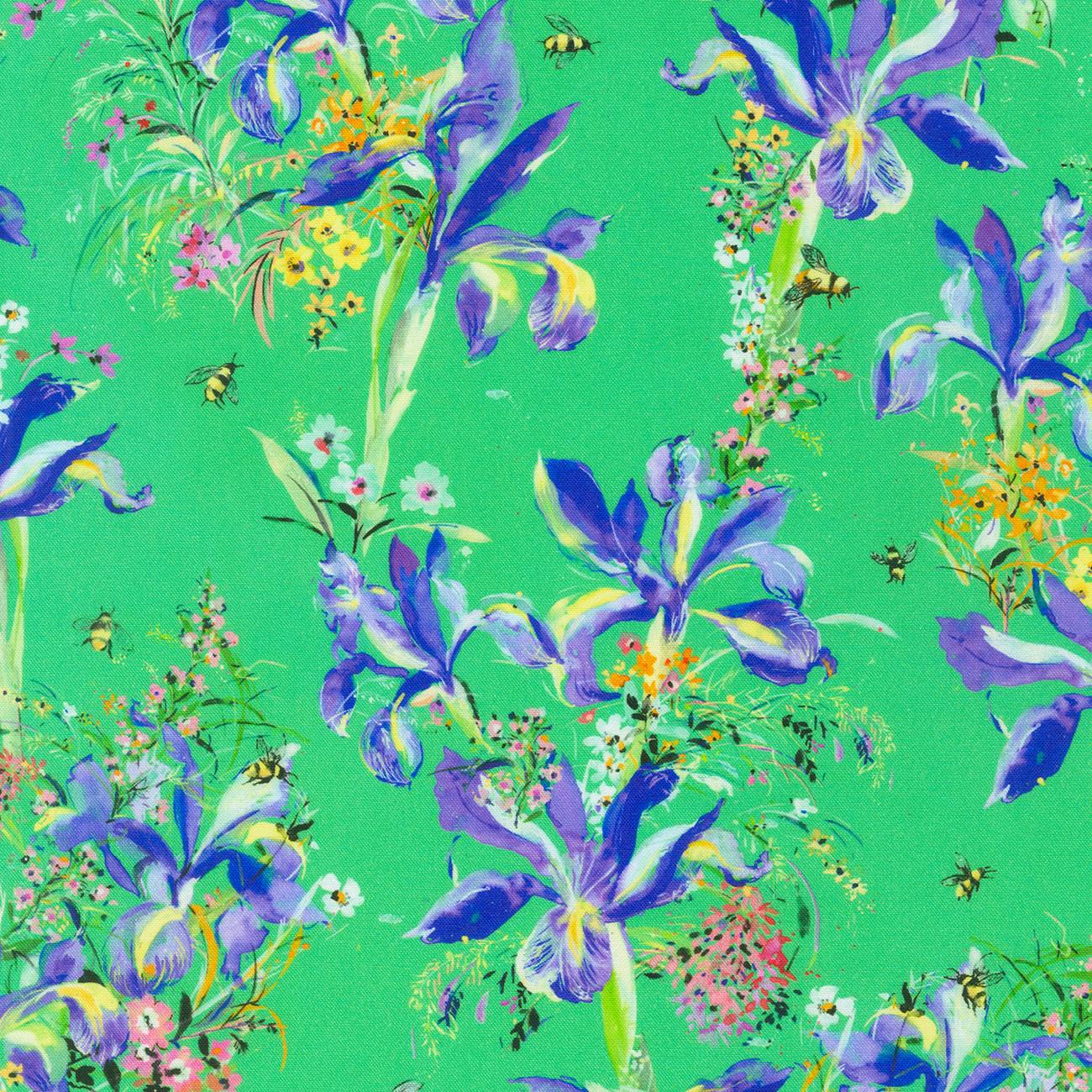 Bee Free Clover Lillies Fabric-Robert Kaufman-My Favorite Quilt Store