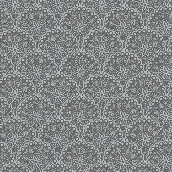 Bee Happy Gray Clamshell Fabric-Andover-My Favorite Quilt Store