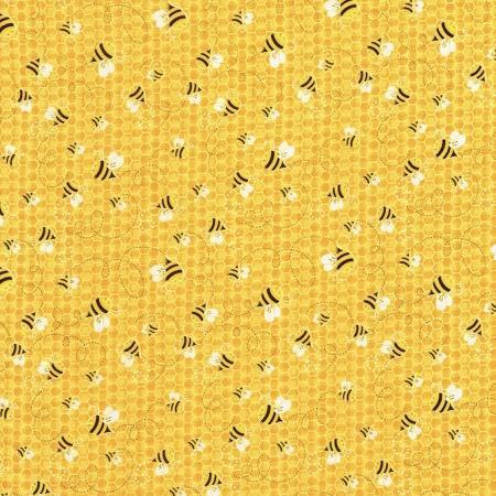 Timeless Treasures Home Is Where My Honey Is Cute Flying Bee Fabric