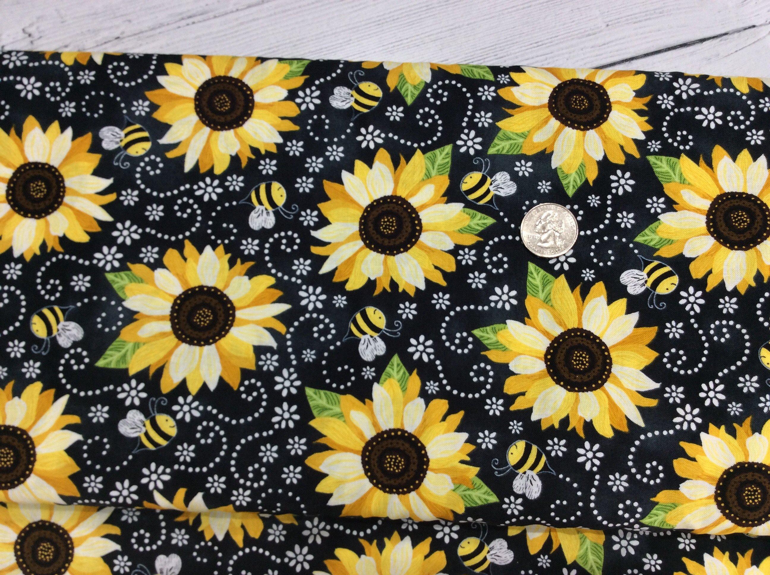 Beeloved Sunflowers and Bees Fabric-Timeless Treasures-My Favorite Quilt Store