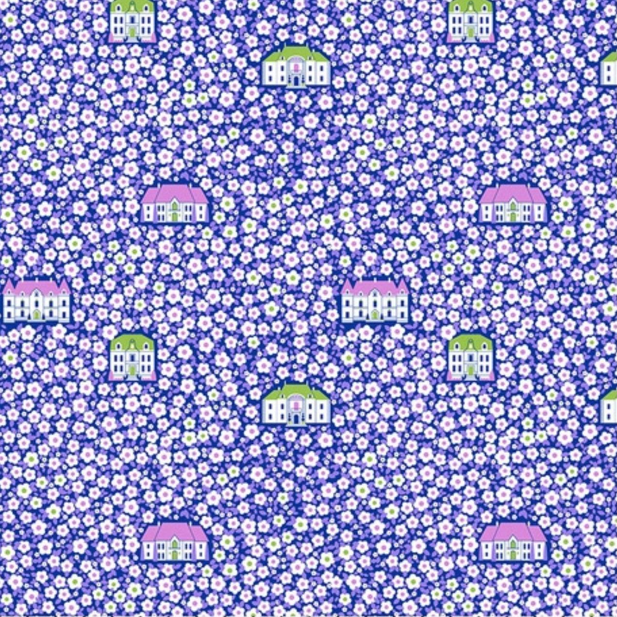 Belle Epoque Chateau Violet Fabric-Free Spirit Fabrics-My Favorite Quilt Store