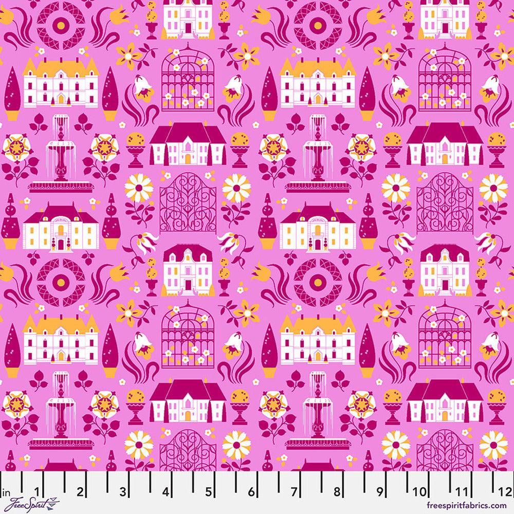 Belle Epoque Mannered Pink Fabric-Free Spirit Fabrics-My Favorite Quilt Store
