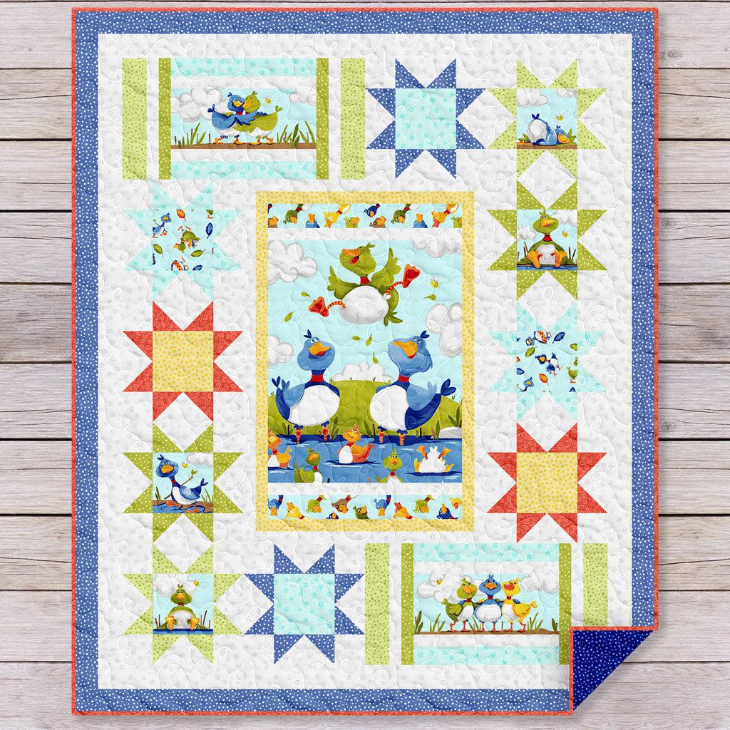 JUST DUCKY QUILT - Quilt Kit 37 x 49