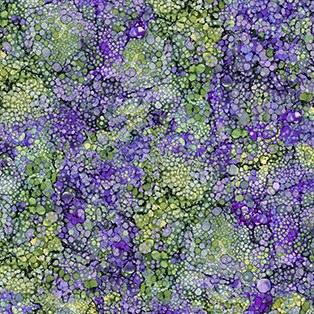 Bliss Basics Green and Purple River Rock Fabric