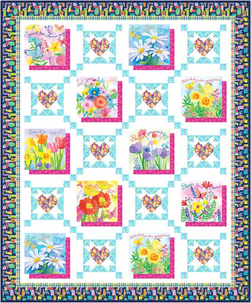 Bloom Bouquet 2 Panel Quilt Pattern - Free Digital Download