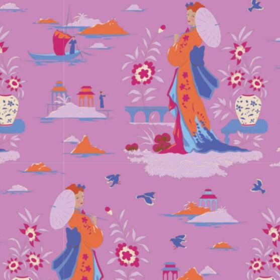 Bloomsville Iris Garden Vista Fabric-Tilda Fabrics-My Favorite Quilt Store