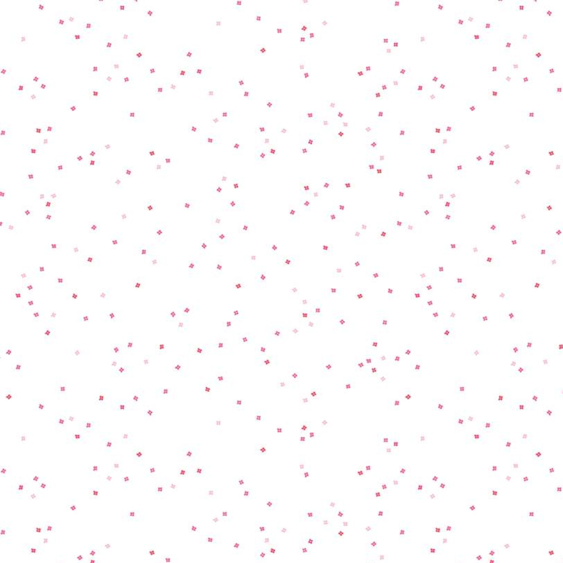 Blossom All the Pink Dot on White Fabric